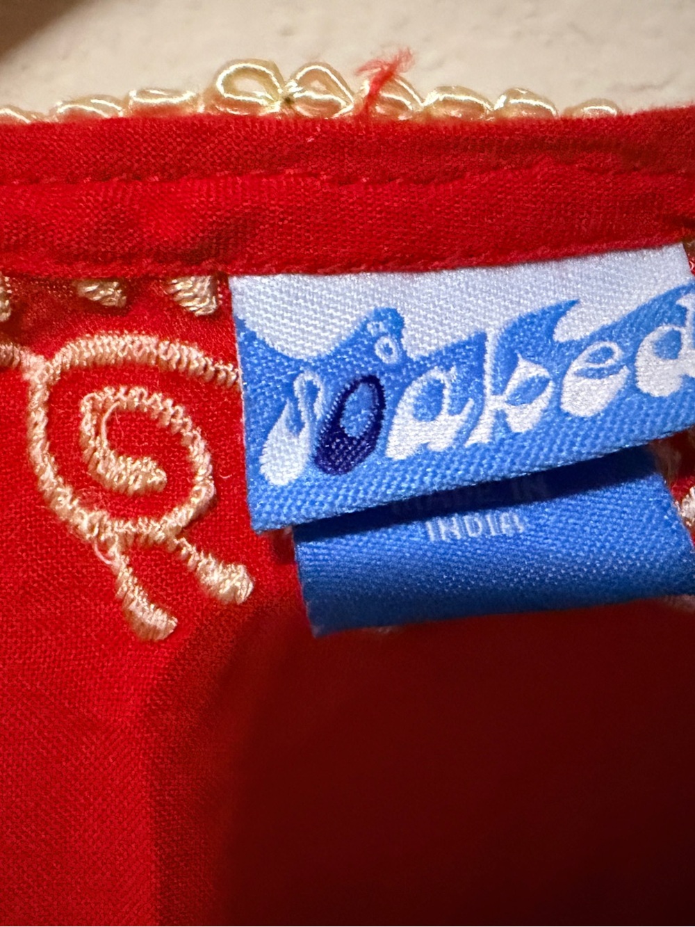 Red Embroidered V-Neck Tunic - Picture 8 of 10
